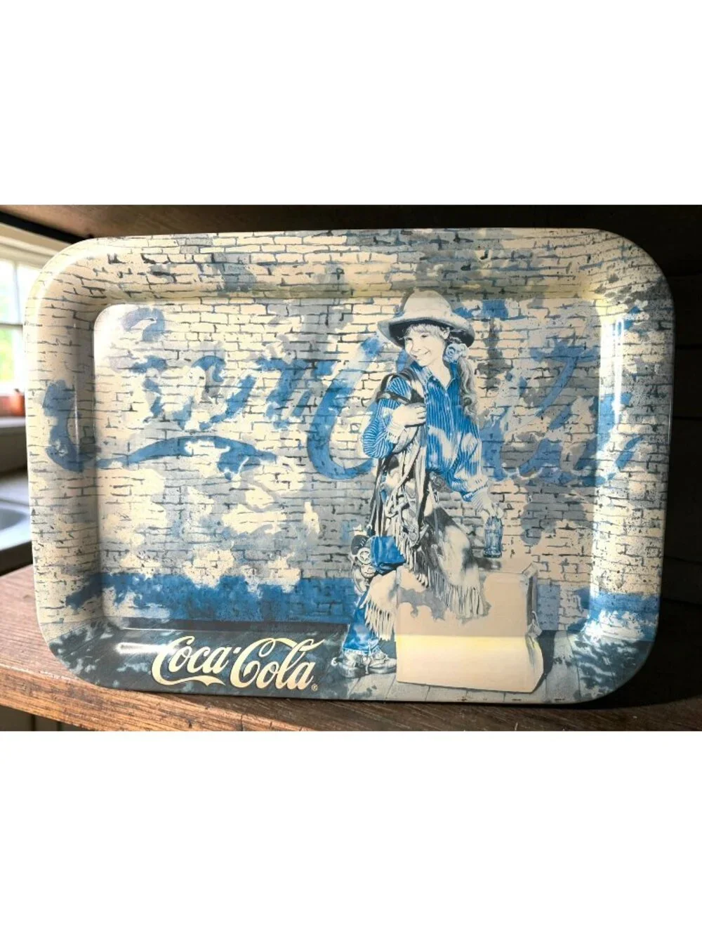 Coca-Cola Cooler Than Summer Metal Serving Tray Steve Johnson Art